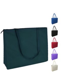 Zippered Large Tote Bags - Reusable Grocery Bags