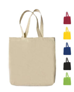 Economical 100% Cotton Tote Bags with Bottom Gusset